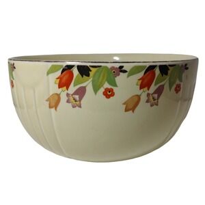 Halls‎ Superior Mixing Bowl Crocus Quality Kitchenware Floral Pattern Yellow SEE